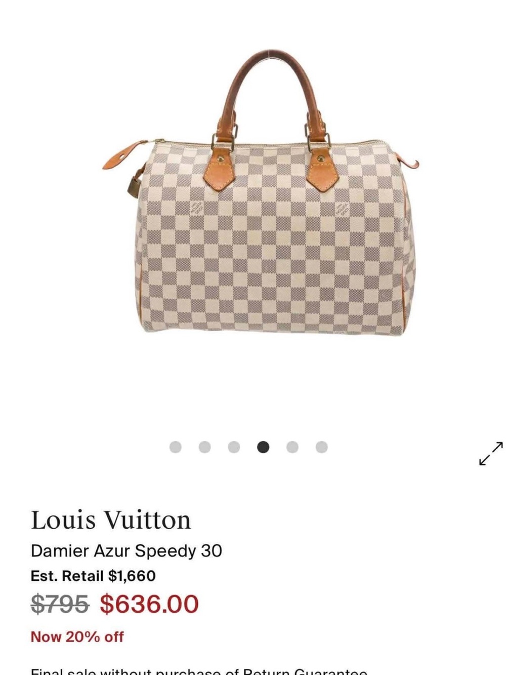 Louis Vuitton Damier Azur Speedy 30 in Cream and Tan
